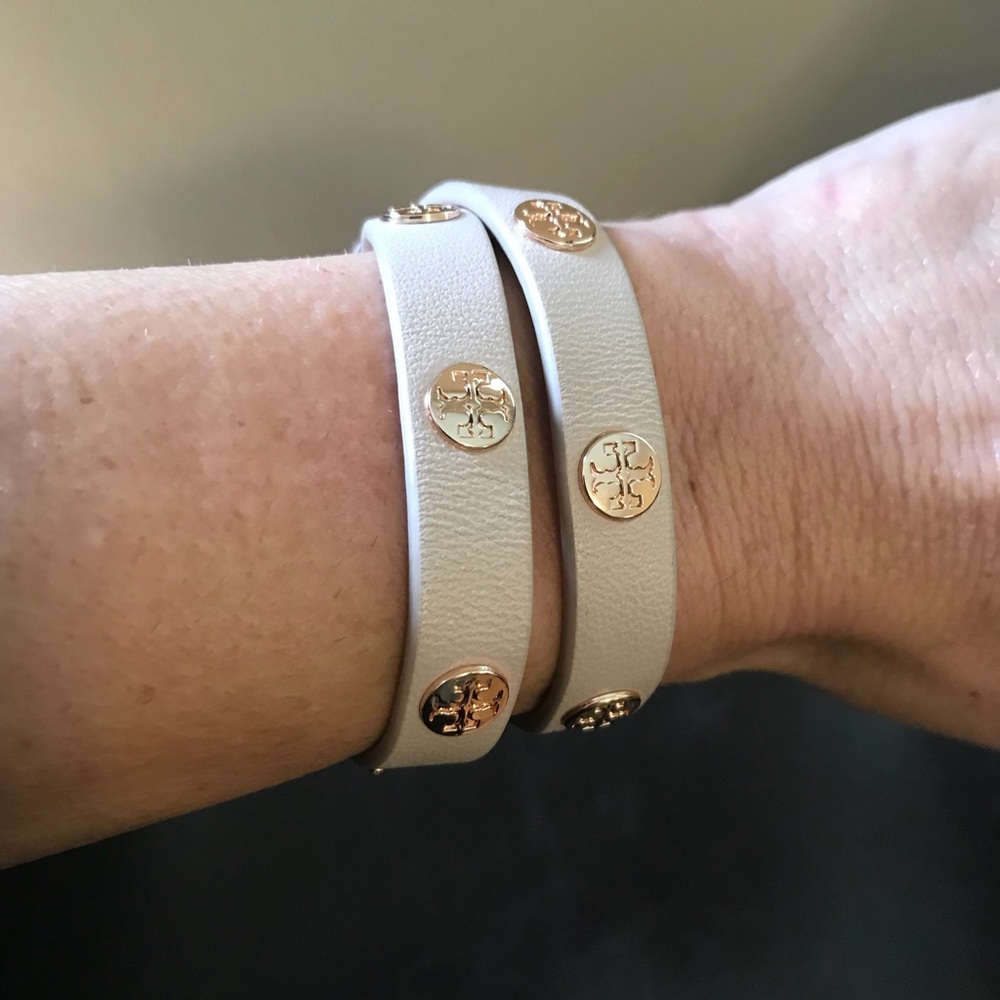 Tory Burch Double Wrap Leather Bracelet